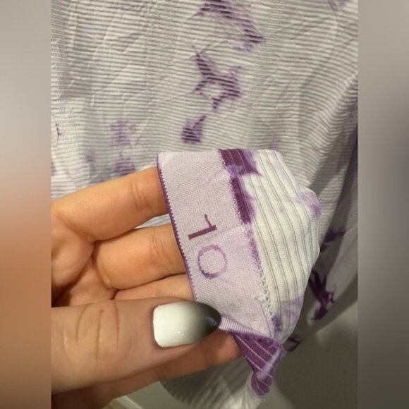 Lululemon Swiftly Tech Long Sleeve Shirt 2.0Shibori Stripe Wisteria Purple - Picture 4 of 5